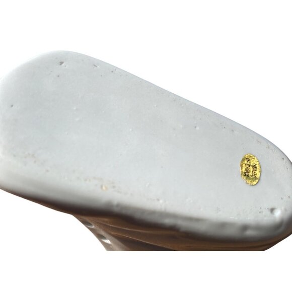 Vintage Ceramic Baby Shoe Planter Decor White Floral Design - Picture 5 of 6